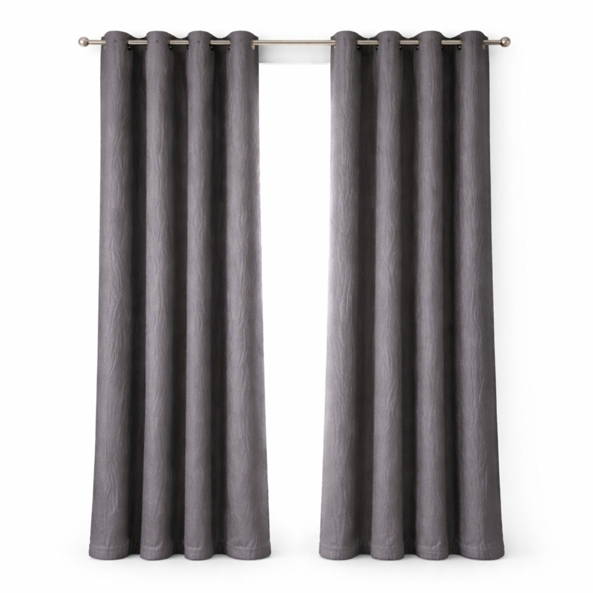 Cortina Blackout Jacquard Gris 300x230cm Fondo Entero