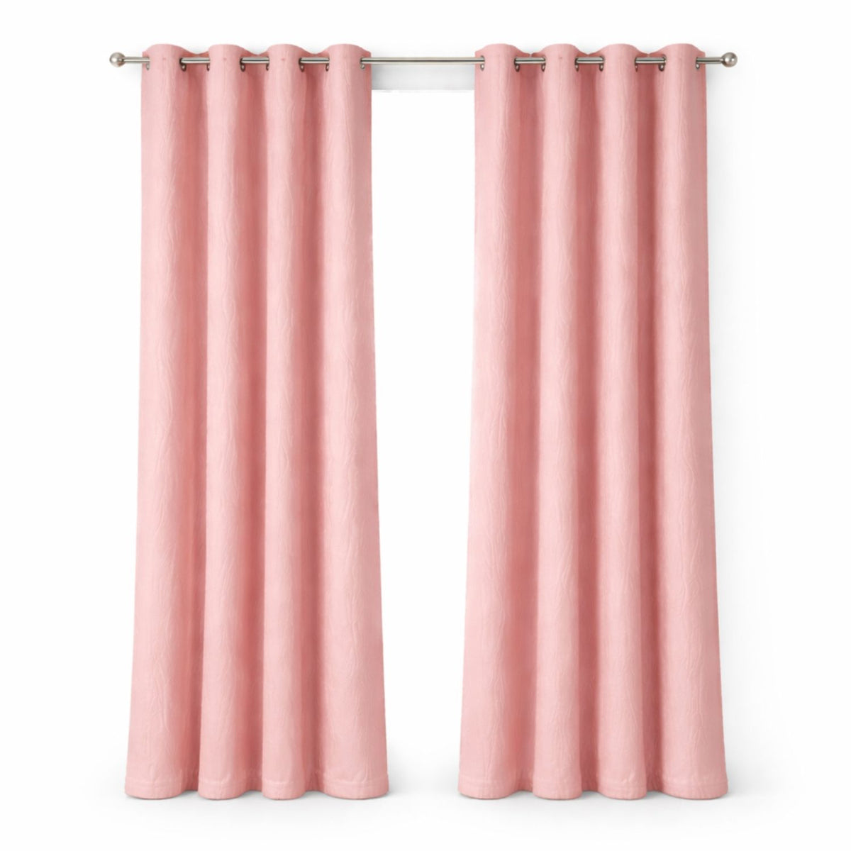 Cortina Blackout Jacquard Rosado 300x230cm Fondo Entero