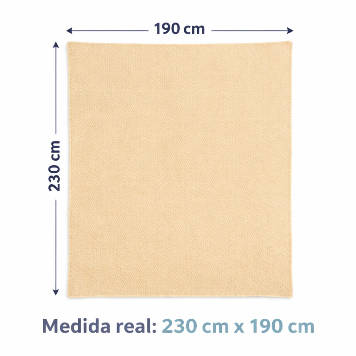 Cobija Beige 230x190cm Fondo Entero Muy Suave