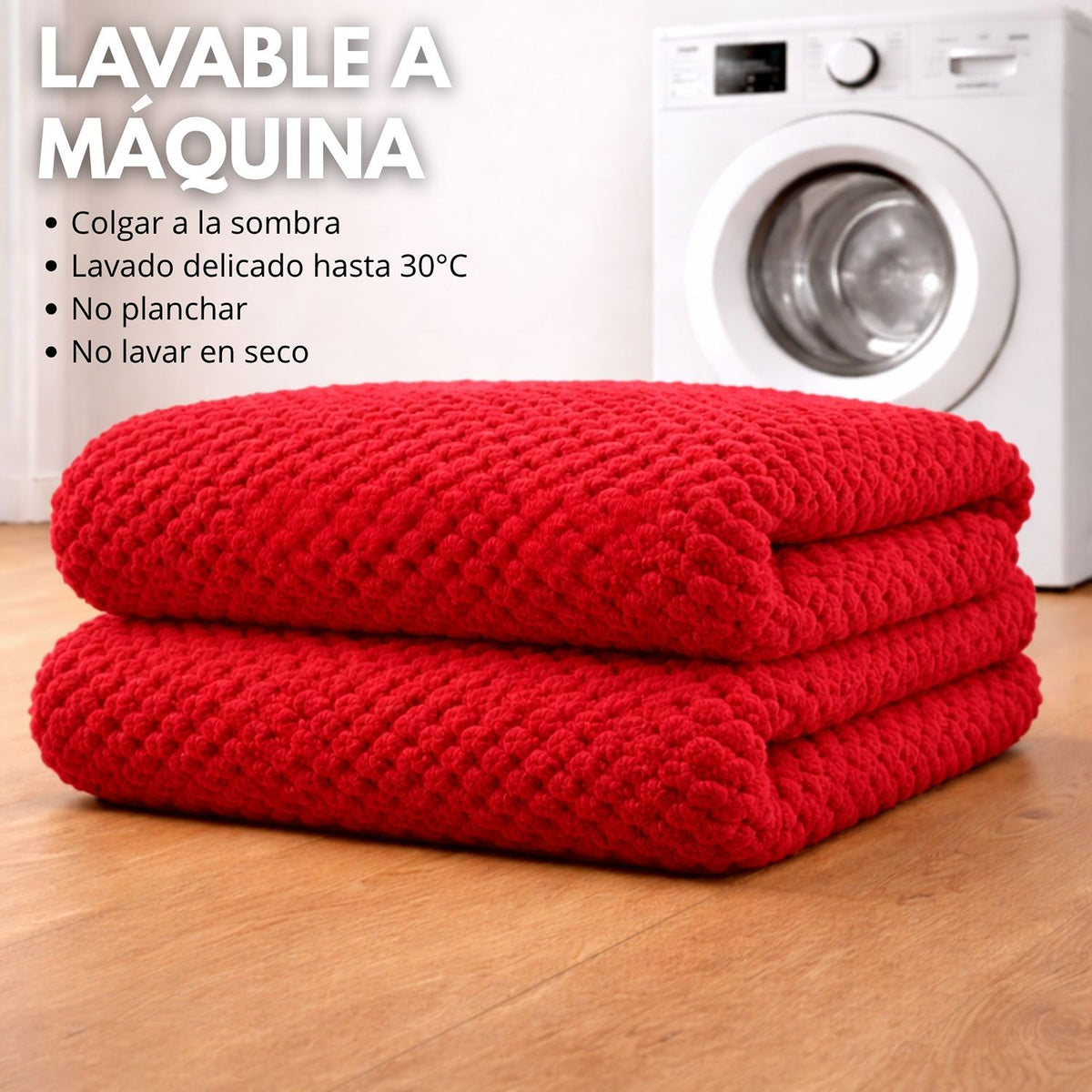 Cobija Rojo 230x190cm Fondo Entero Muy Suave