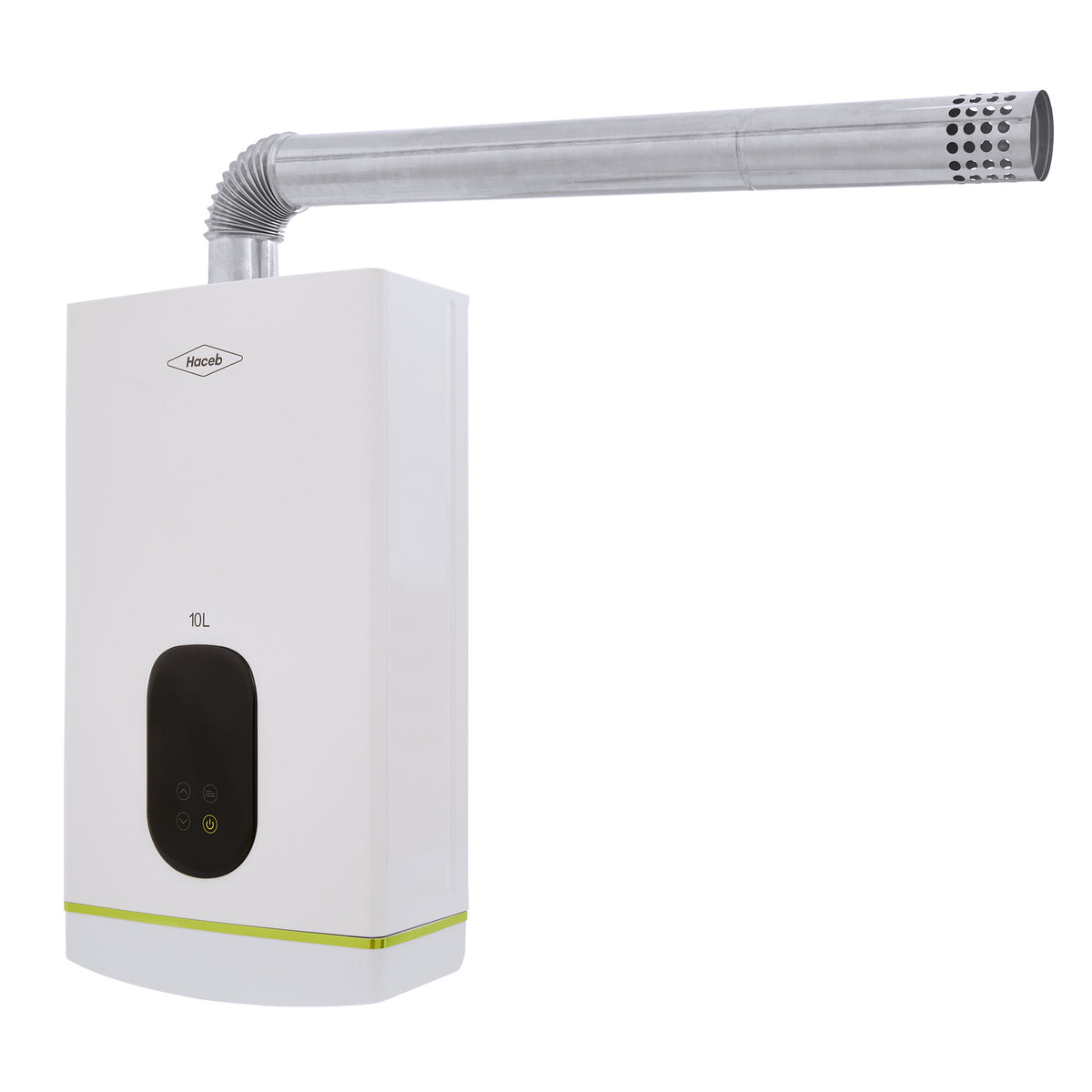 Calentador de Agua Haceb Modulante Blanco 33.7x59.6cm De Paso Tiro Forzado de 10 Litros