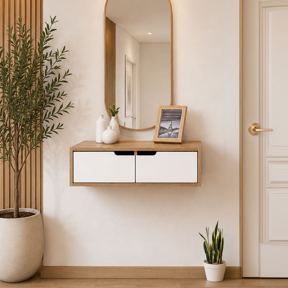 Repisa Innova Blanco 60x18cm con Un Cajón