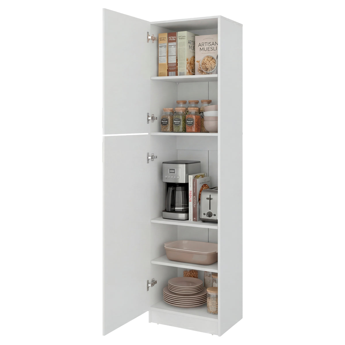 Alacena Innes Blanco 46.6x179cm con Cuatro Puertas