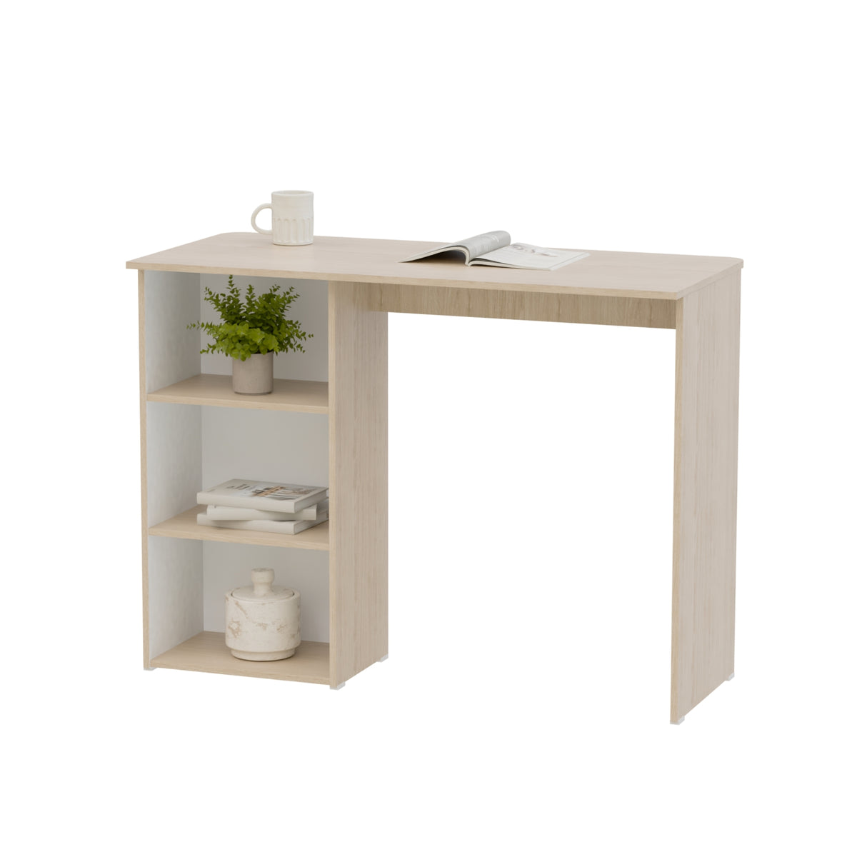 Barra de Cocina Natura Rovere 120x91cm con Dos Entrepaños y Tres Compartimientos