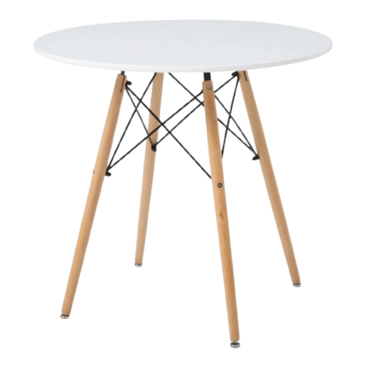 Mesa de Comedor Eames Blanco 80x75cm Ovalado de Cuatro Puestos sin Sillas