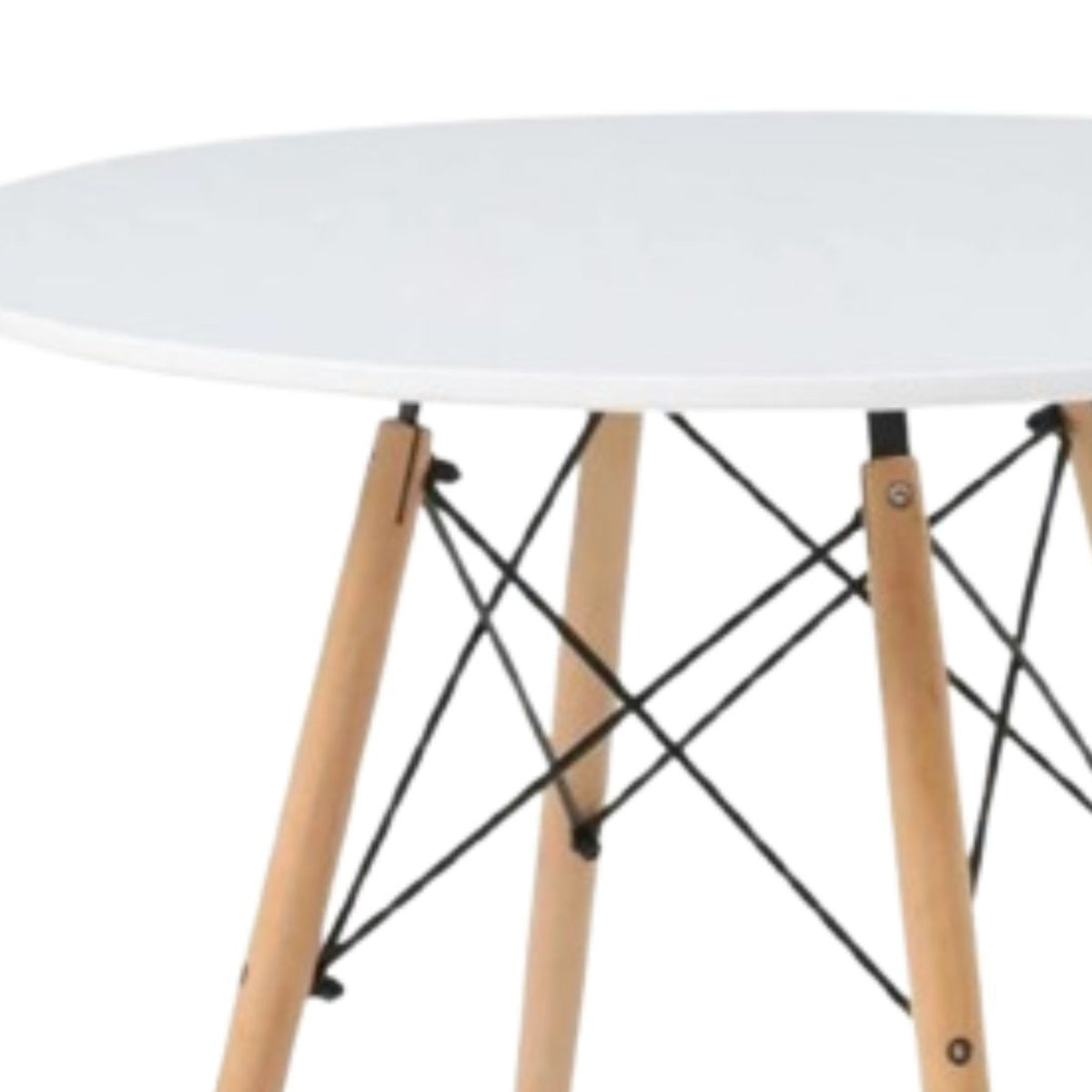Mesa de Comedor Eames Blanco 80x75cm Ovalado de Cuatro Puestos sin Sillas