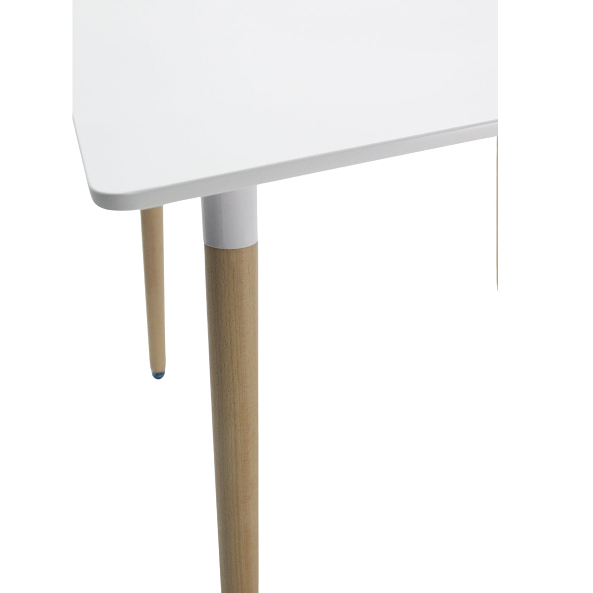 Mesa de Comedor Eames Blanco 80x75cm Cuadrado de Cuatro Puestos sin Sillas