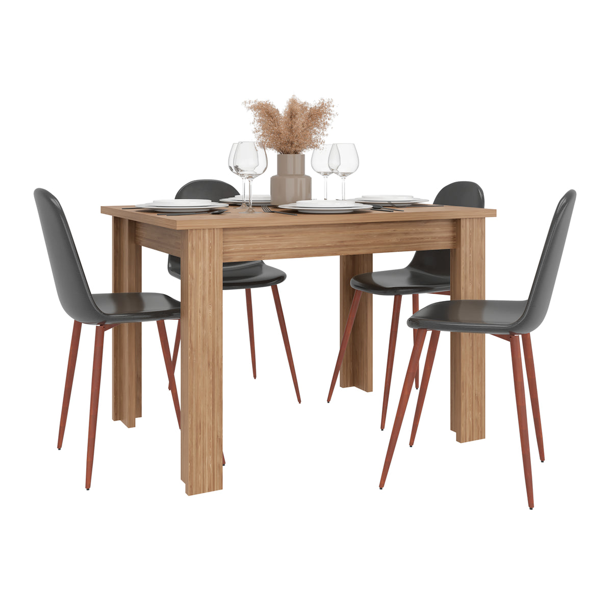 Mesa de Comedor Portofino Miel 110x75.6cm Rectangular de Cuatro Puestos sin Sillas