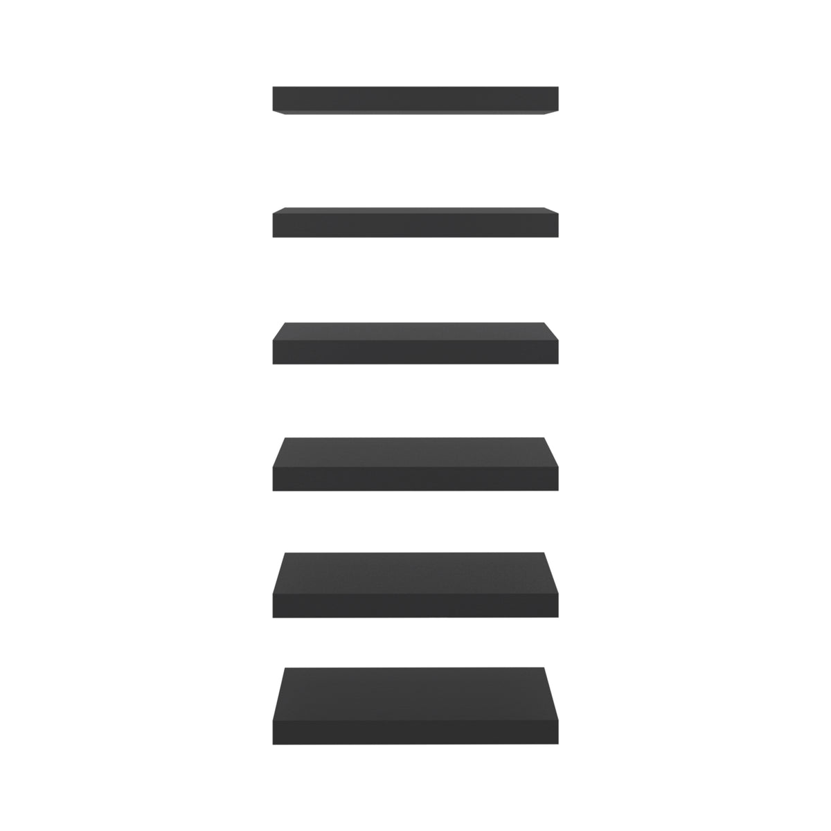 Set de 2 Repisas Shelf Wengue 45.1x3.8cm Flotante Rectangular