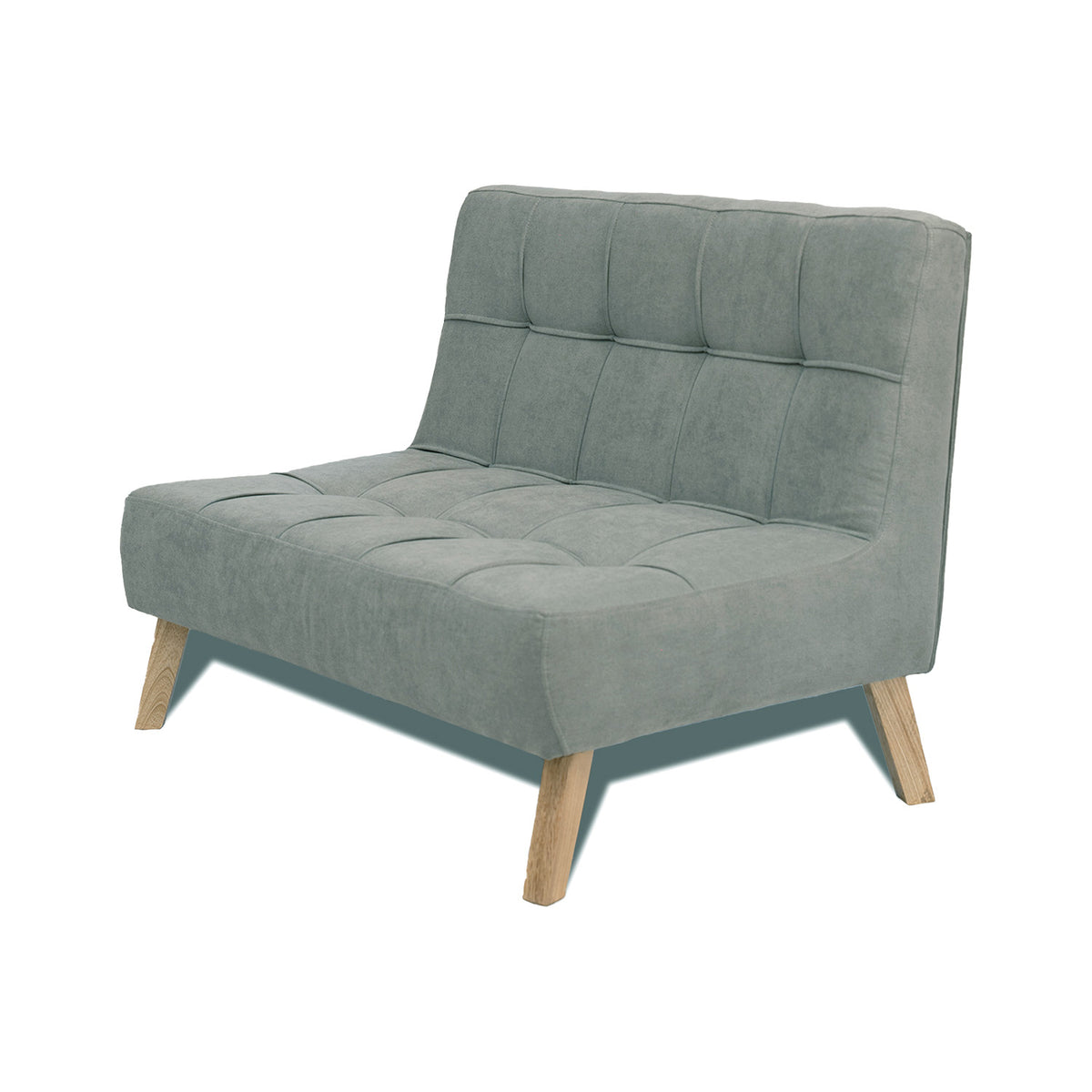 Sofá Segovia Gris 80x95cm de Dos Puestos Antifluido sin Apoya Brazos