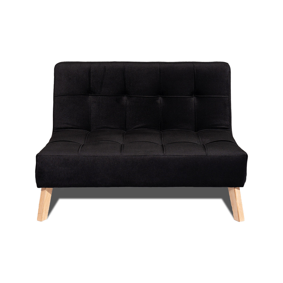 Sofá Segovia Negro 80x95cm de Dos Puestos Antifluido sin Apoya Brazos
