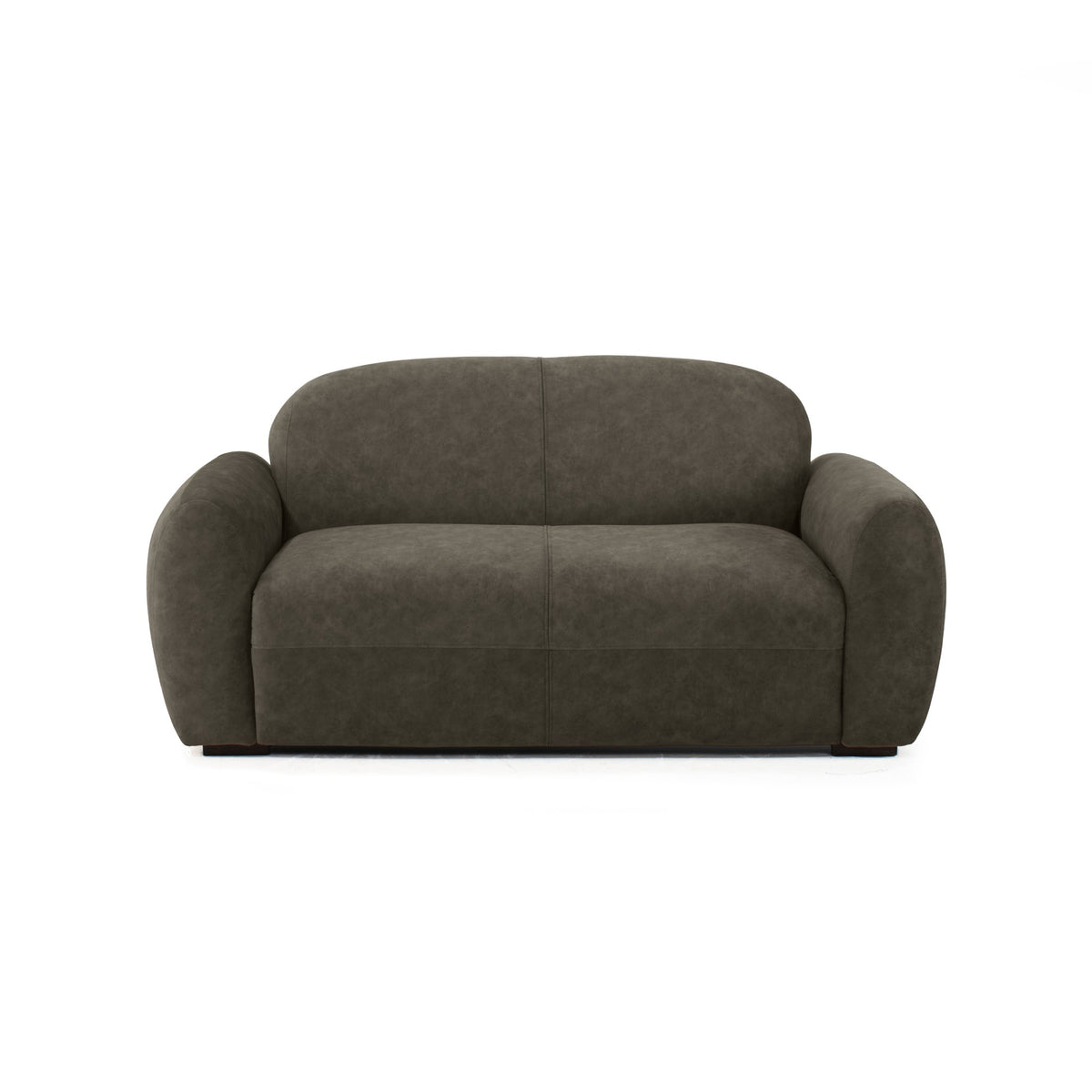 Sofá Auren Marrón y Matiz Wengue 185x83cm de Dos Puestos con Apoya Brazos