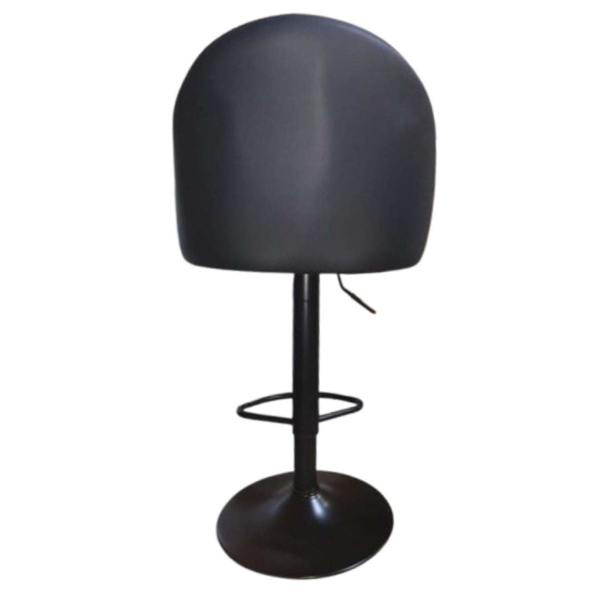 Silla Bar Milan Negro 40x84cm de Asiento Ovalado con Espaldar y sin Apoya Brazos