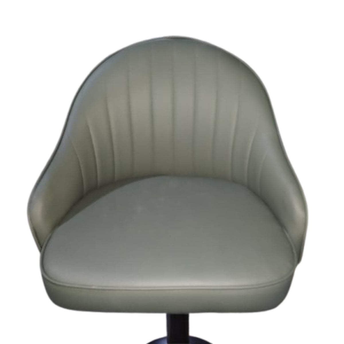 Silla Bar Milan Verde 40x84cm de Asiento Ovalado con Espaldar y sin Apoya Brazos