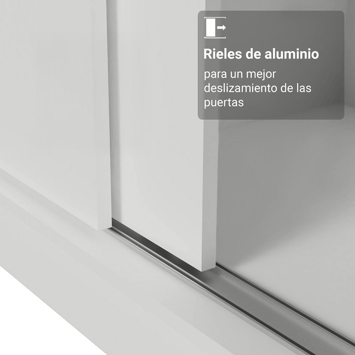 Closet Luke Blanco 120x192cm con Dos Cajones y con Tres Entrepaños