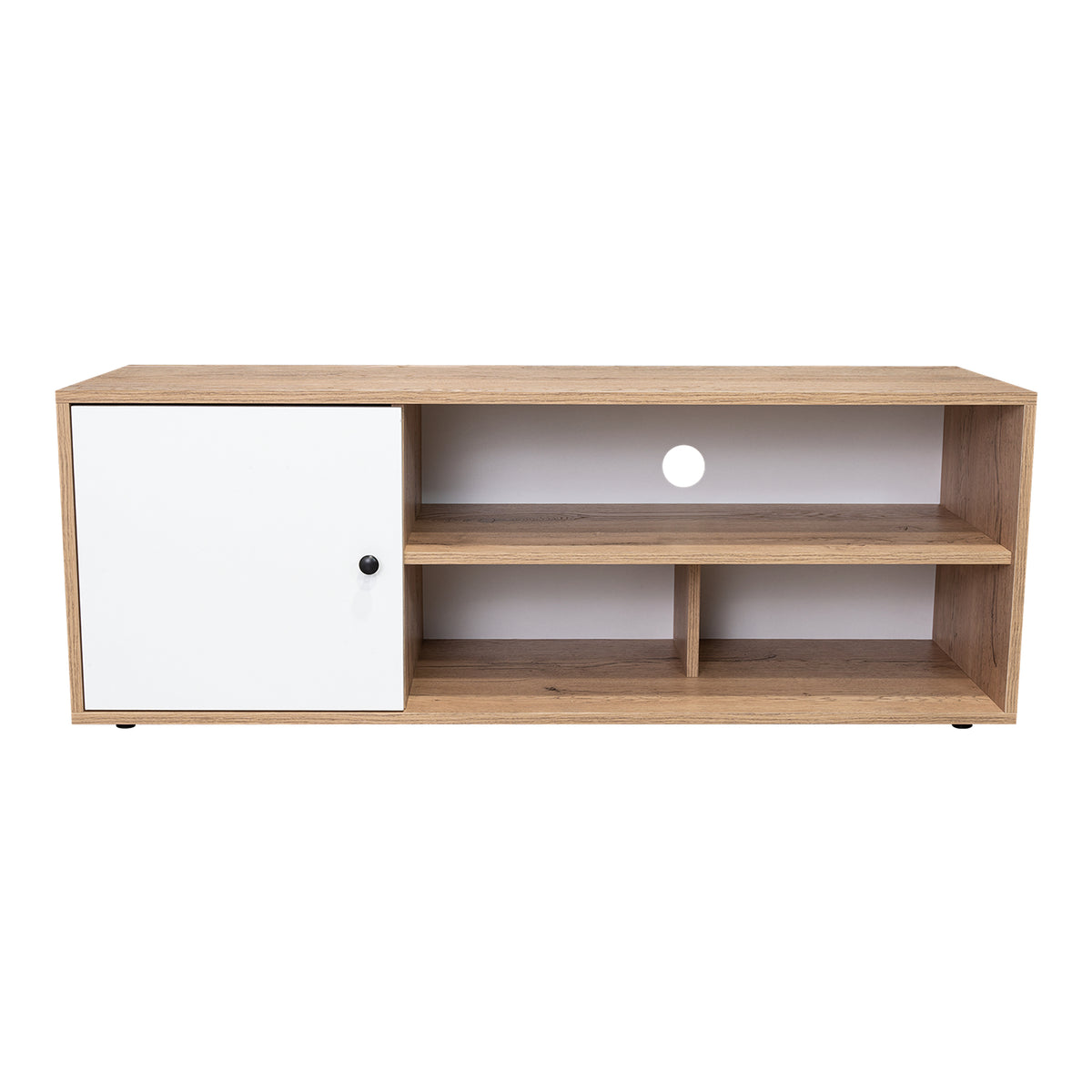 Rack de TV Noah Macadamia 120x44cm Para TV Hasta 50 Pulgadas con Un Cajón