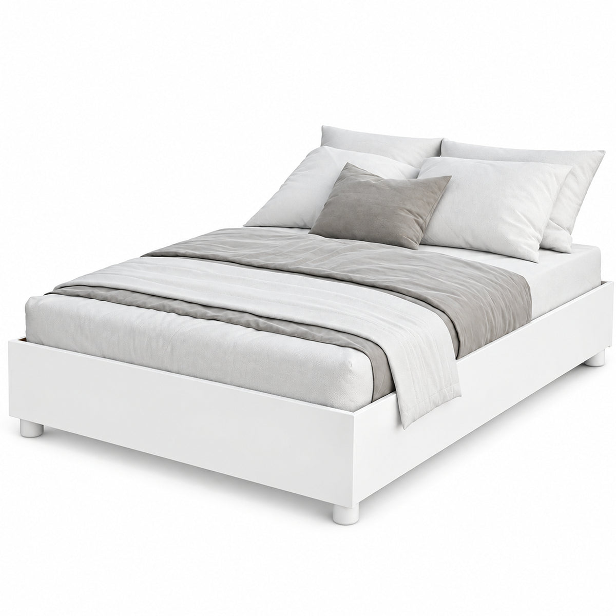 Cama Blanco 144x35cm para Colchón Doble 140 x 190 Cm