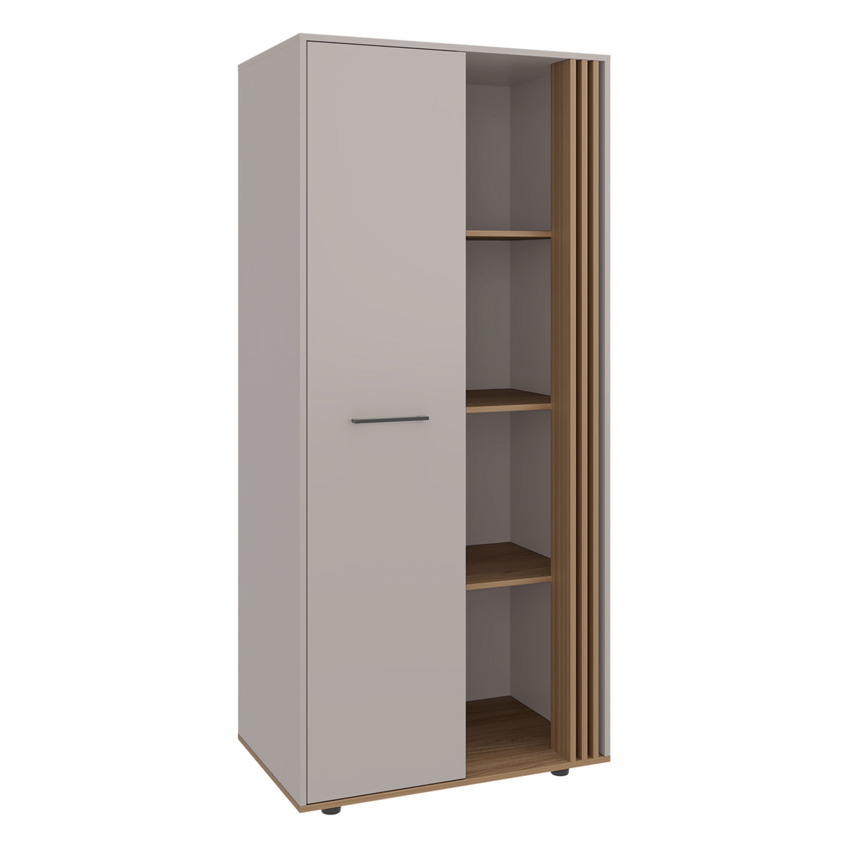 Closet Vance Fresno Europeo y Capri 80x178cm con Una Puertas y con Cuatro Entrepaños