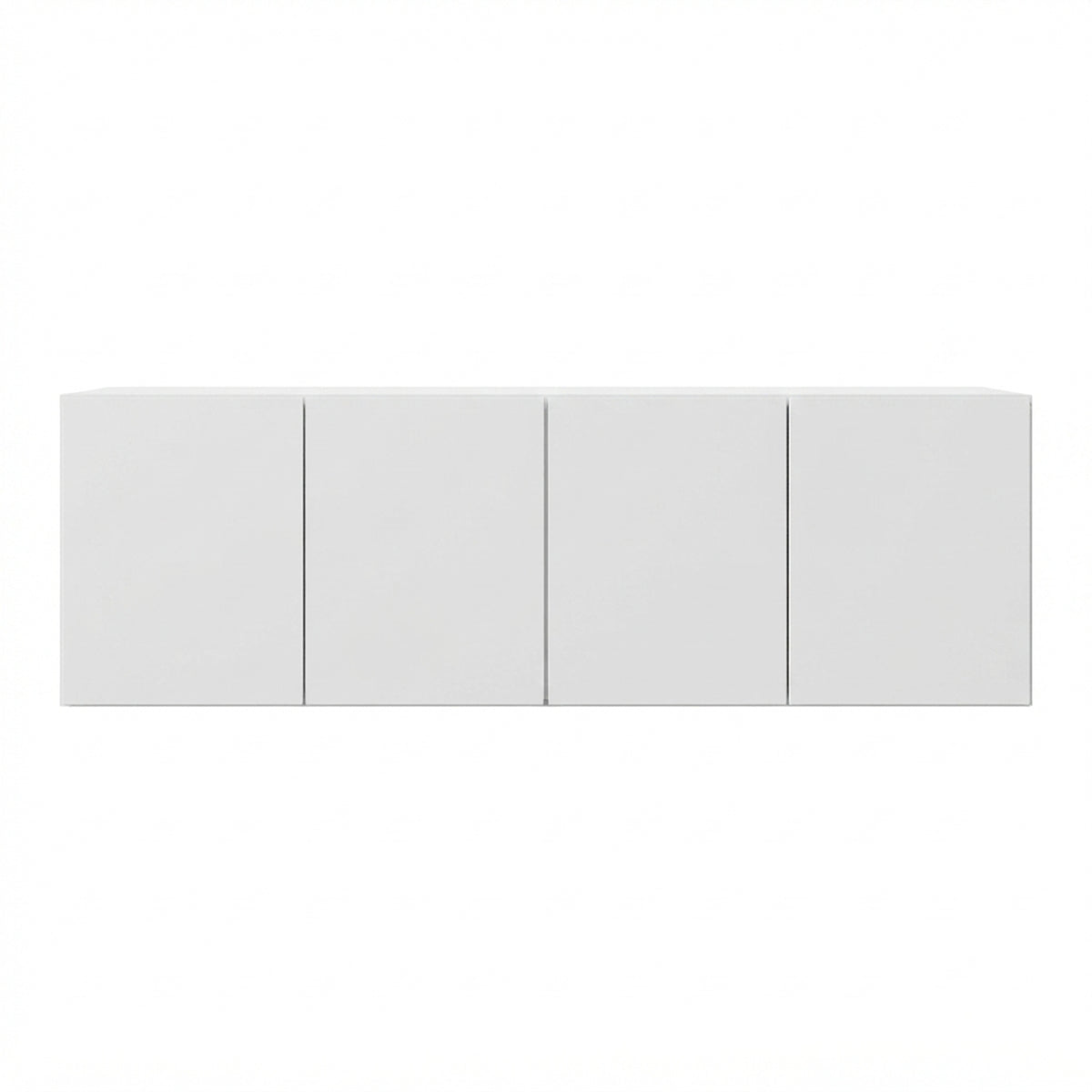 Armario de Aseo Blanco 123x39cm Flotante con Cuatro Puertas