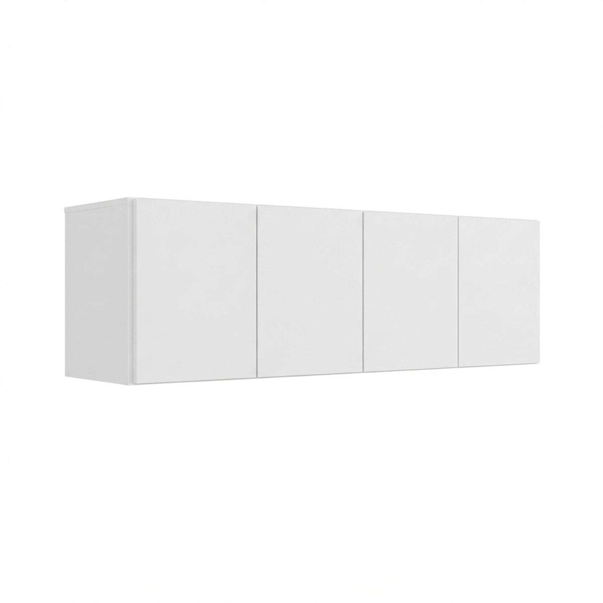 Armario de Aseo Blanco 123x39cm Flotante con Cuatro Puertas