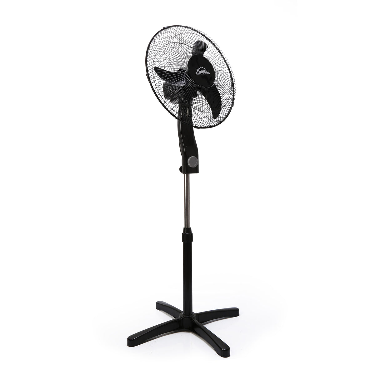 Ventilador de pedestal negro 16 pulgadas 45 W con oscilación