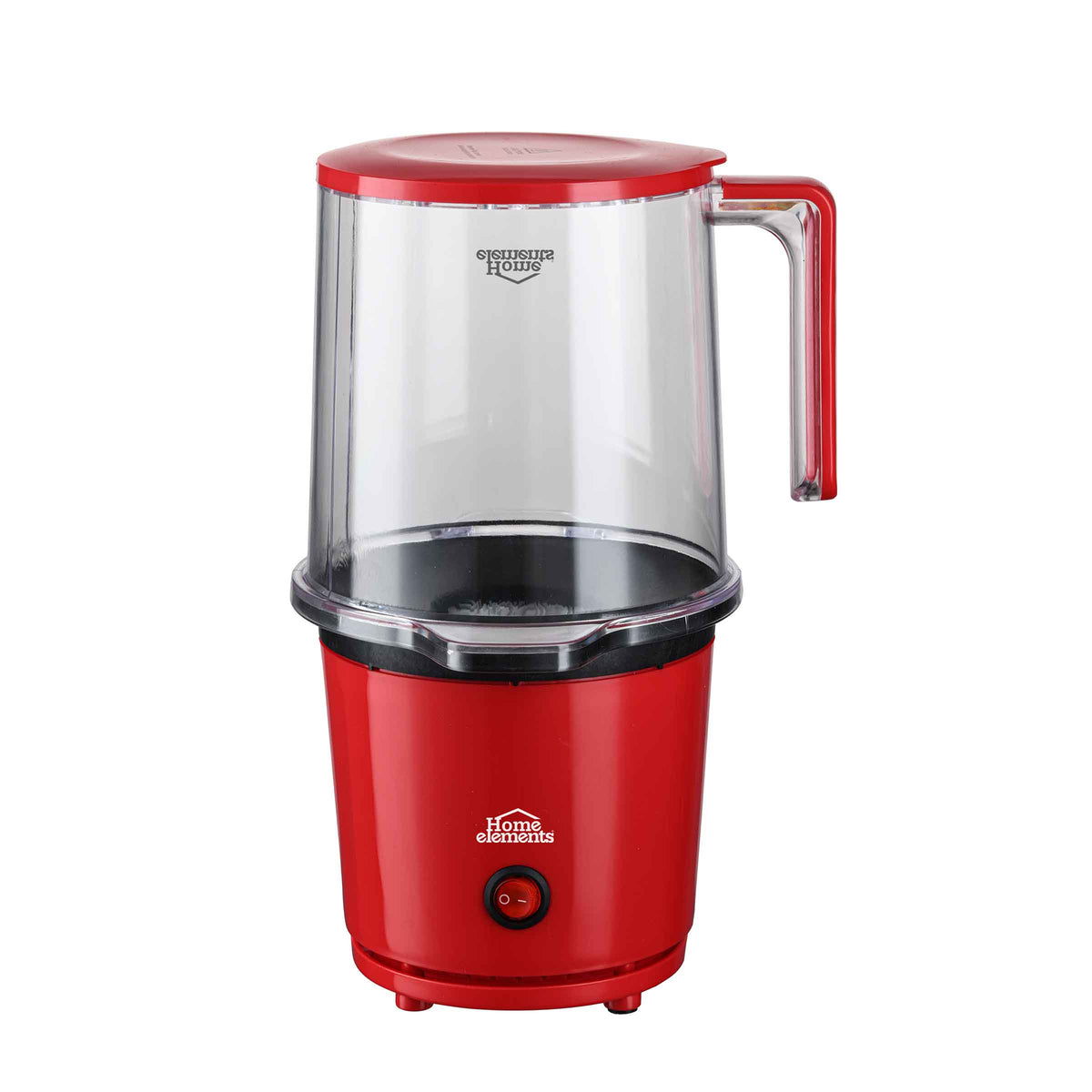 Crispetera eléctrica Home Elements roja de aire caliente 1200 W con apagado automático