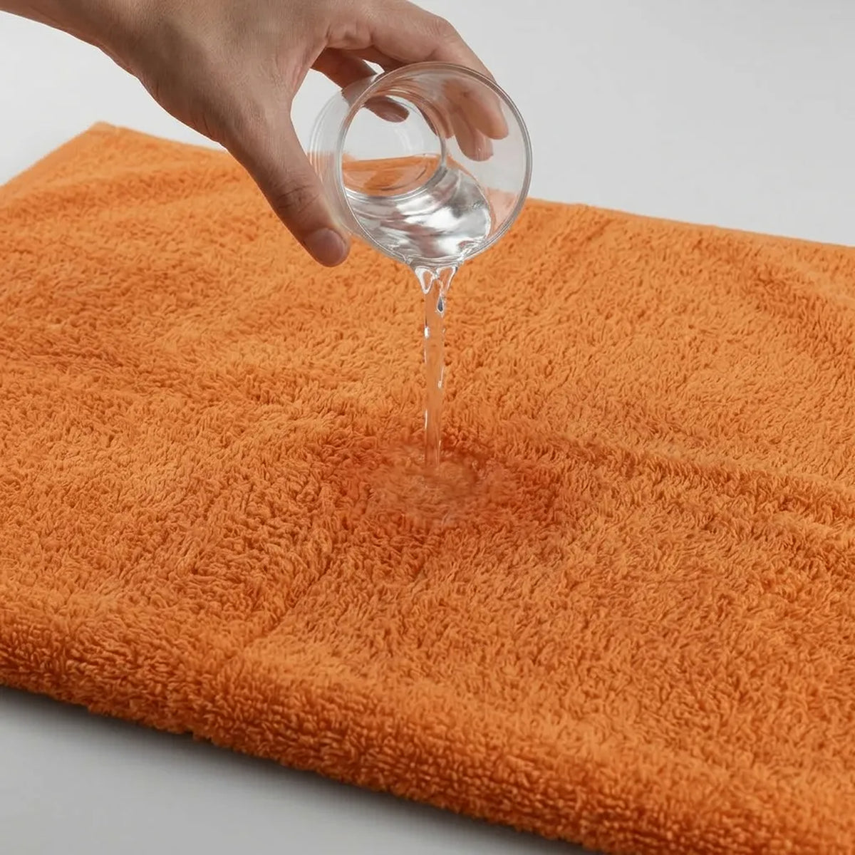 Toalla de manos naranja Elegant 40x70 cm en algodón 100 400 gsm