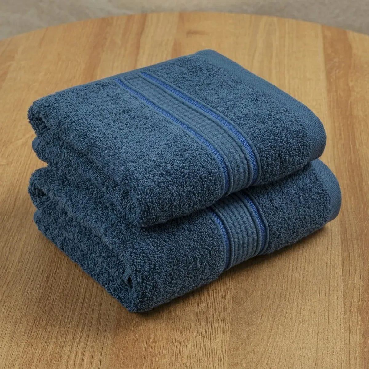 Toalla de manos Azul Prusia Senda en algodón 40x70 cm 550 gm