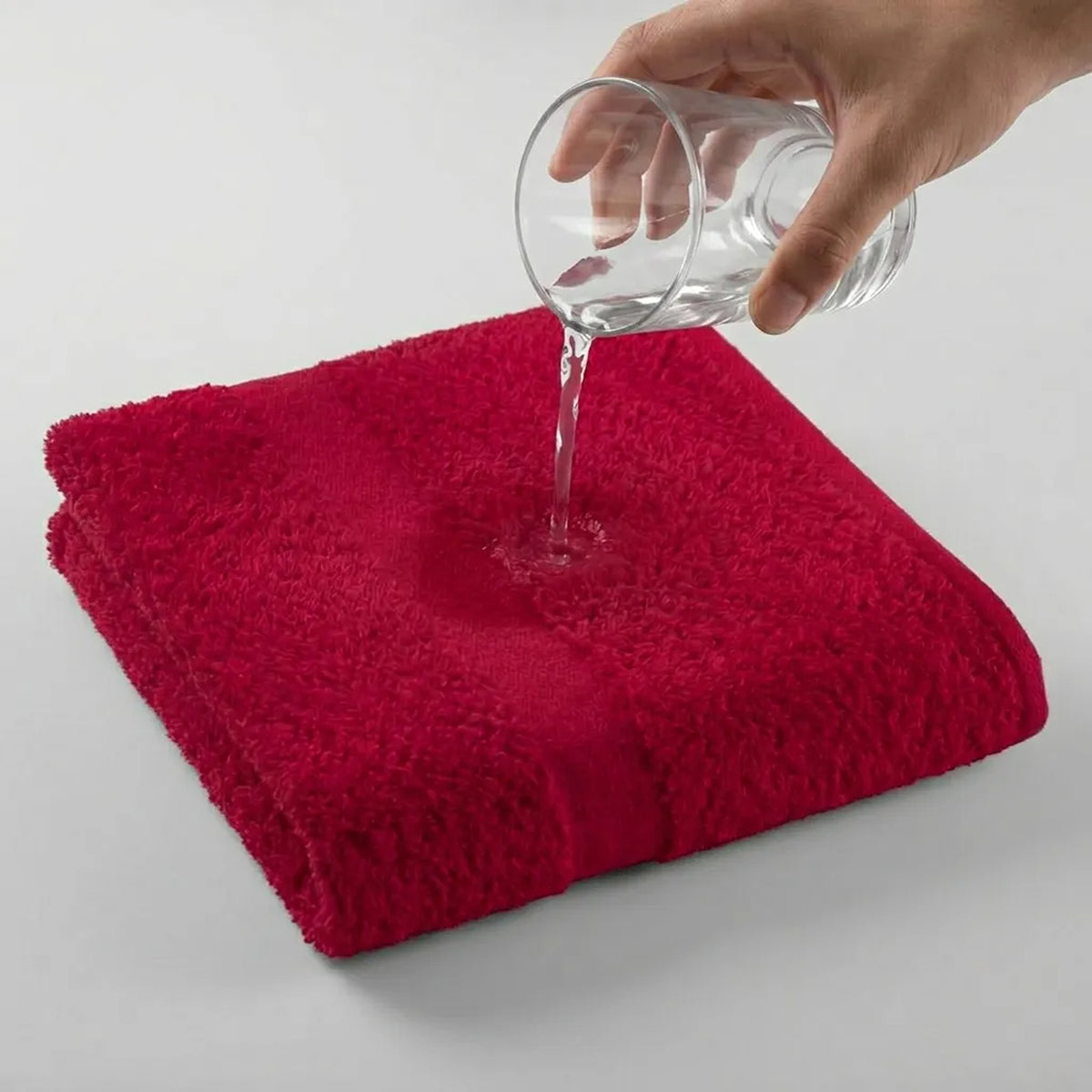 Toalla de manos roja Elegant 50x100 cm en algodón 400 gsm