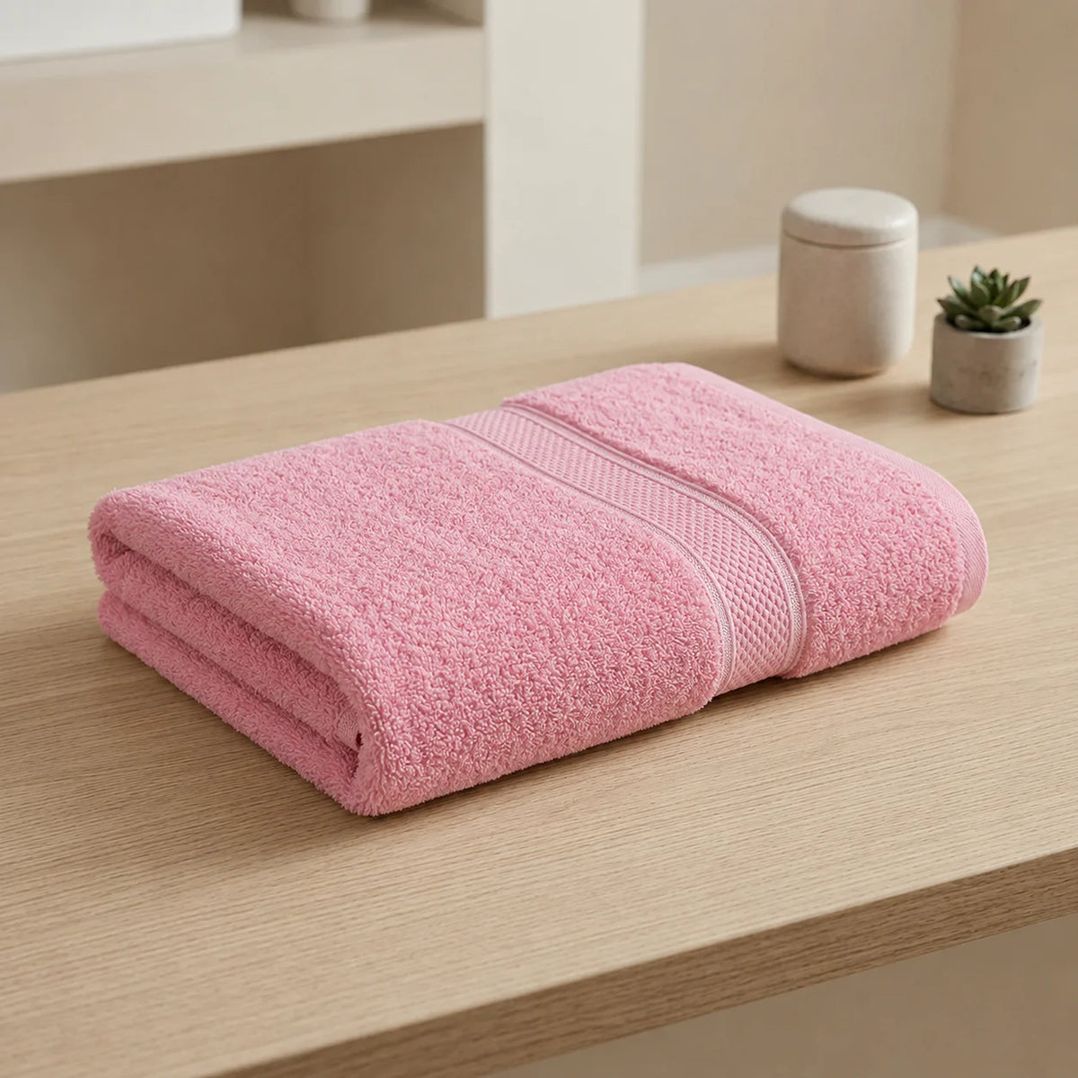 Toalla de cuerpo rosa en algodón 70x140 cm 550 g