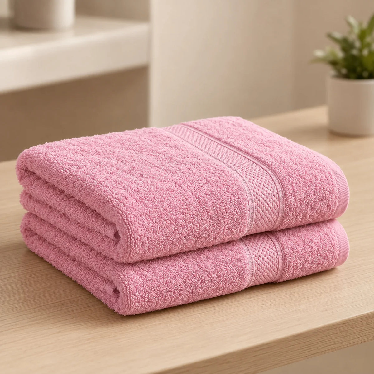 Toalla de cuerpo rosa en algodón 70x140 cm 550 g