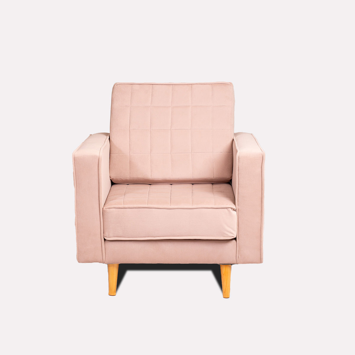 Poltrona rosa Porto moderna en tela velvet 80x98 cm
