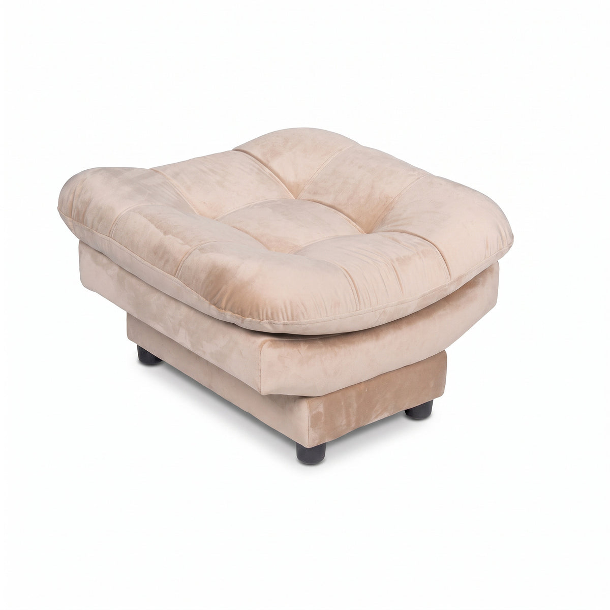 Sala sofá cama beige 6 puestos reclinable con puff 120x90 cm