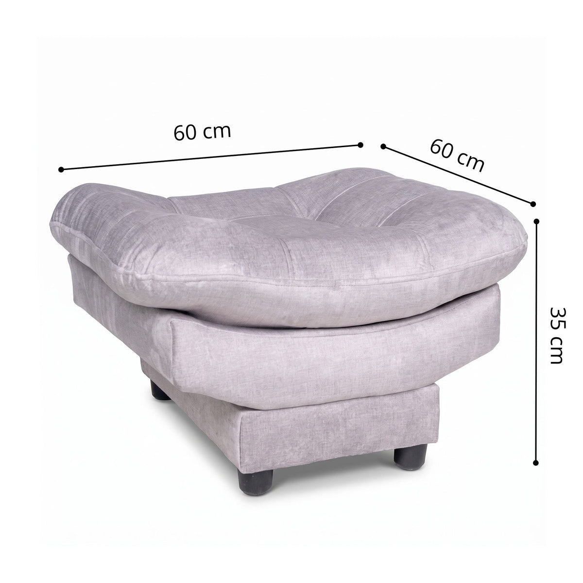 Sala sofá cama semidoble plata 6 puestos reclinable en poliéster 120x90 cm