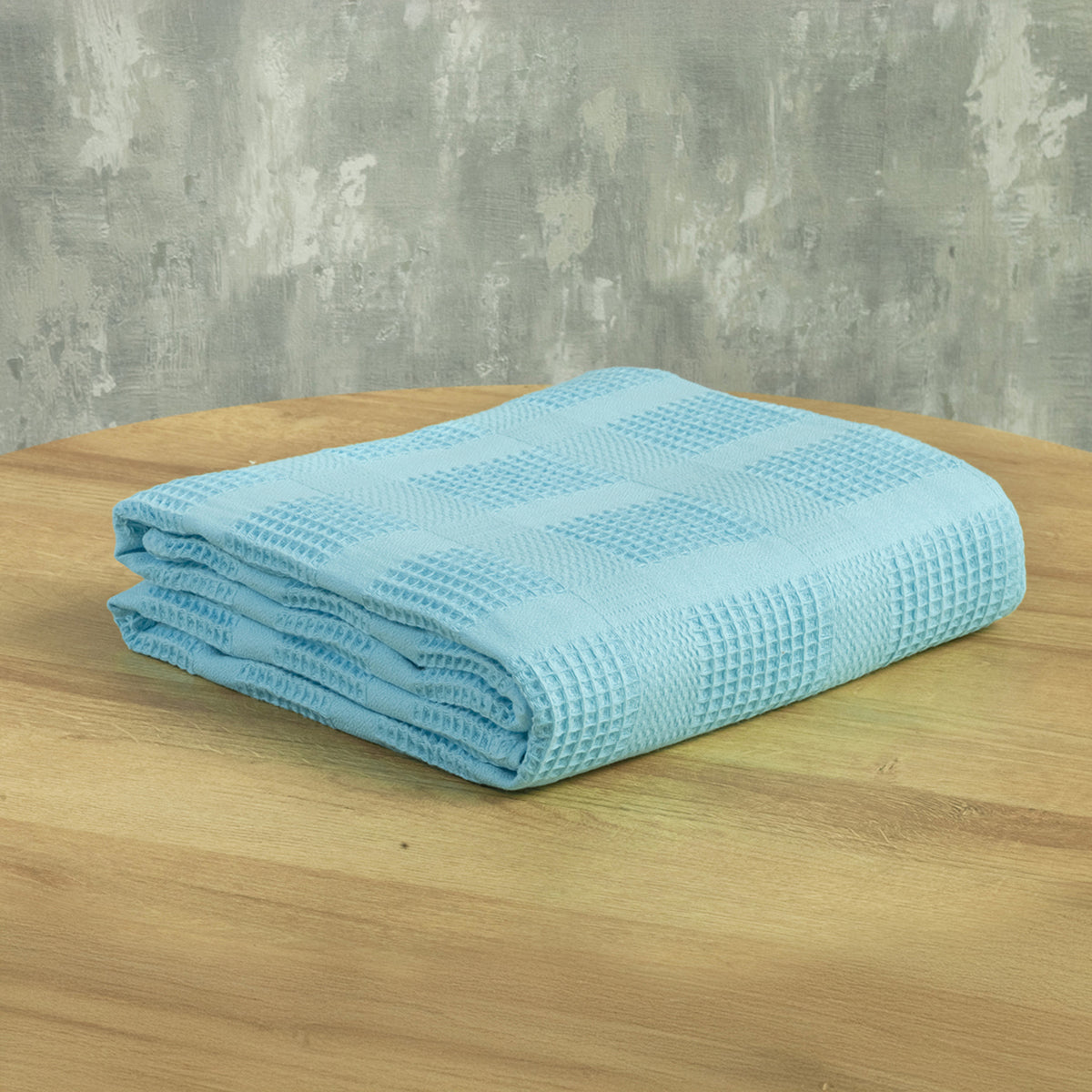 Sobrecama azul aguamarina Elegant 150x200 cm en algodón 100