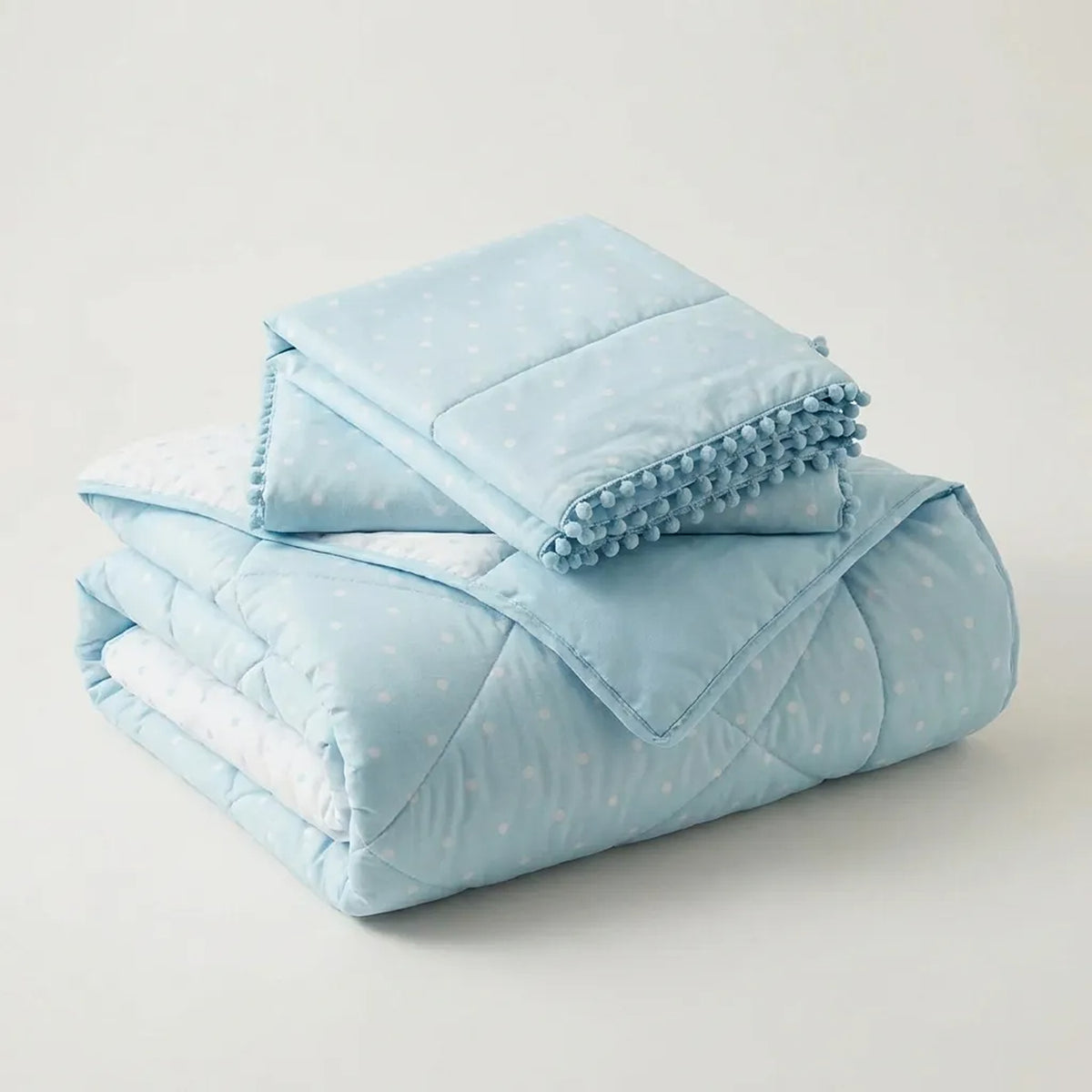 Cubrelecho para cama doble azul Luno 140x190 cm superacolchado doble faz