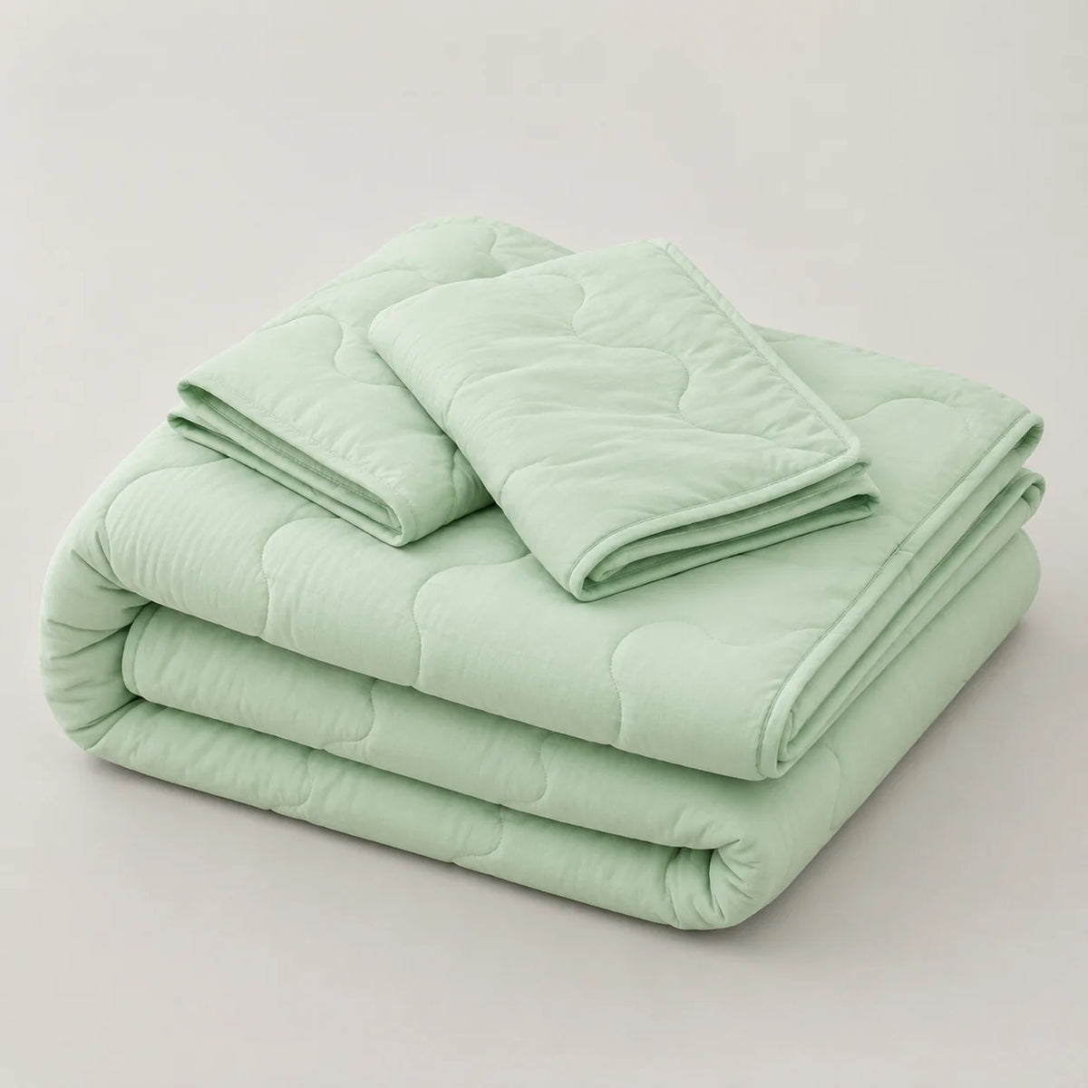 Cubrelecho acolchado king verde Cotton Sense doble faz 200x200 cm en microfibra