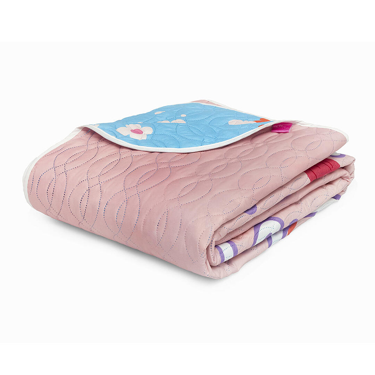 Cubrelecho infantil sencillo rosado Disney Core Princesa doble faz en microfibra 100x190 cm