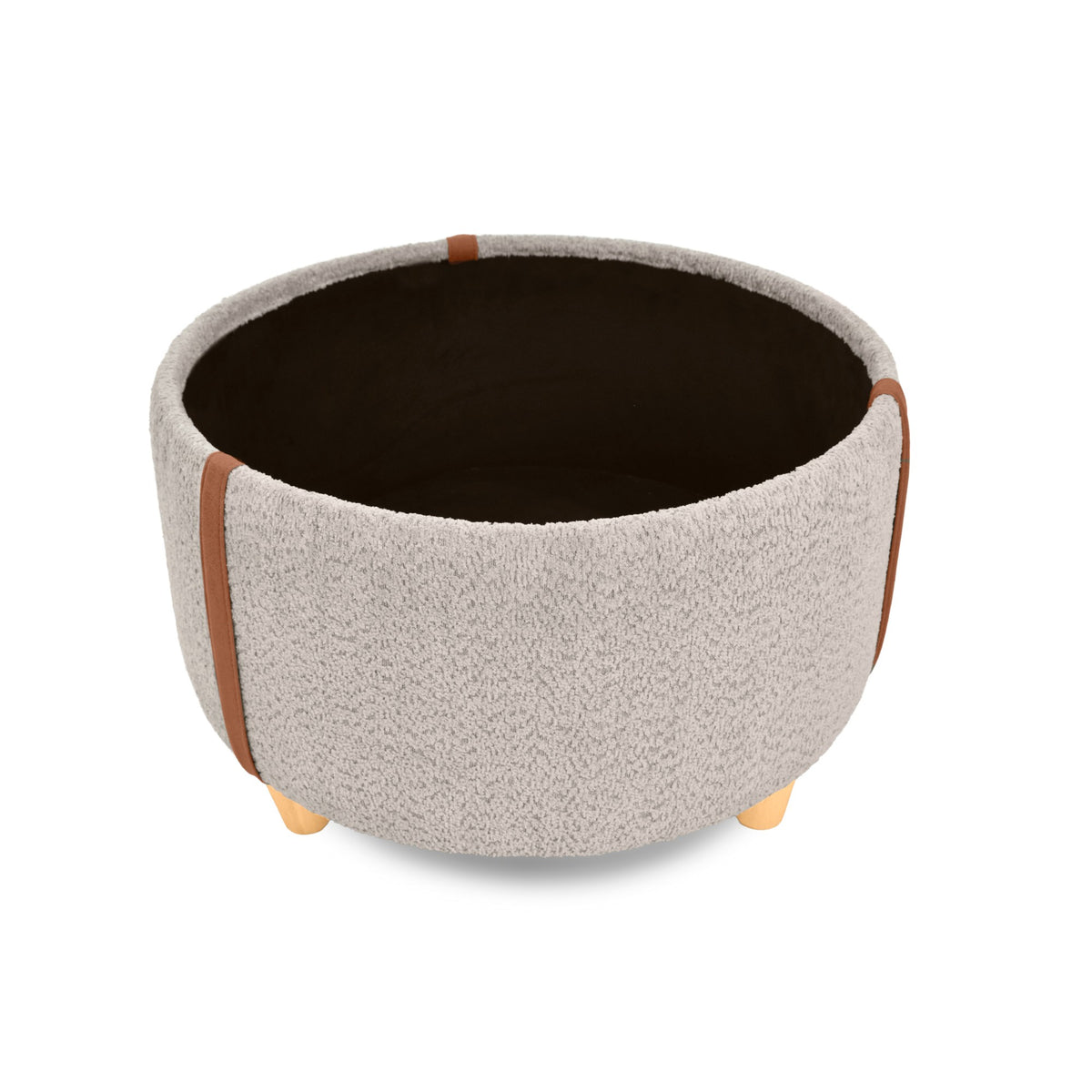 Mesa de centro baúl Bari plata oasis 62x37 cm tapizada en tela
