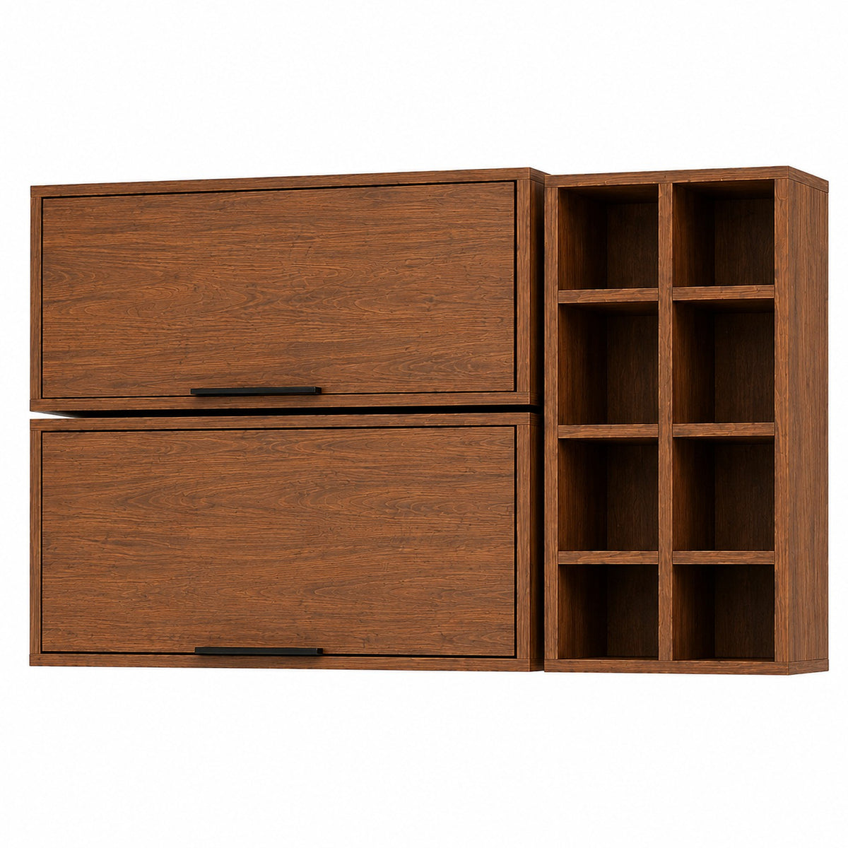 Cocina Tahiti Natural y Blanco Apagado 120x163.5cm con Cuatro Puertas sin Mesón y Sin Estufa
