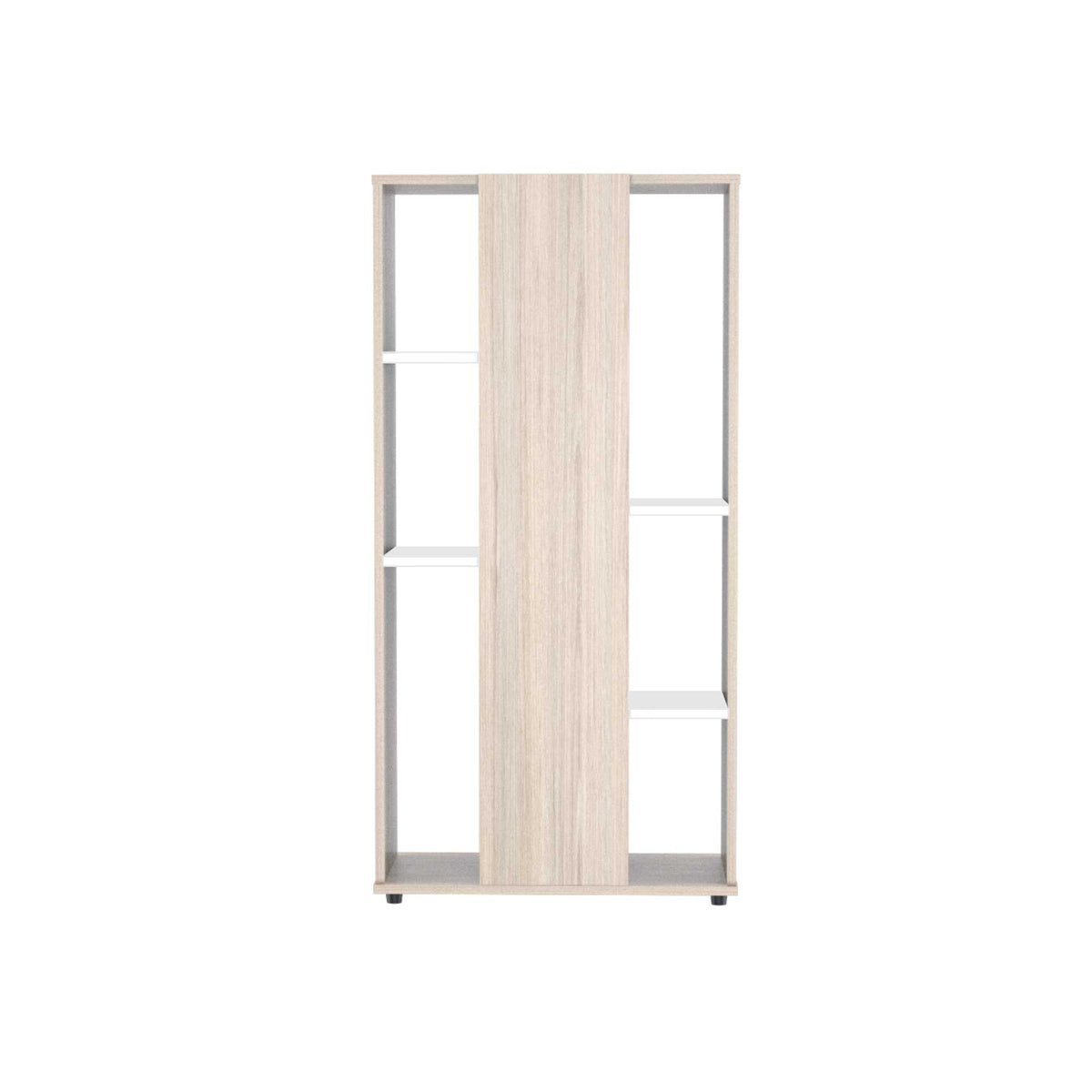 Biblioteca moderna arena y blanco en MDF 60x120 cm con 4 entrepaños