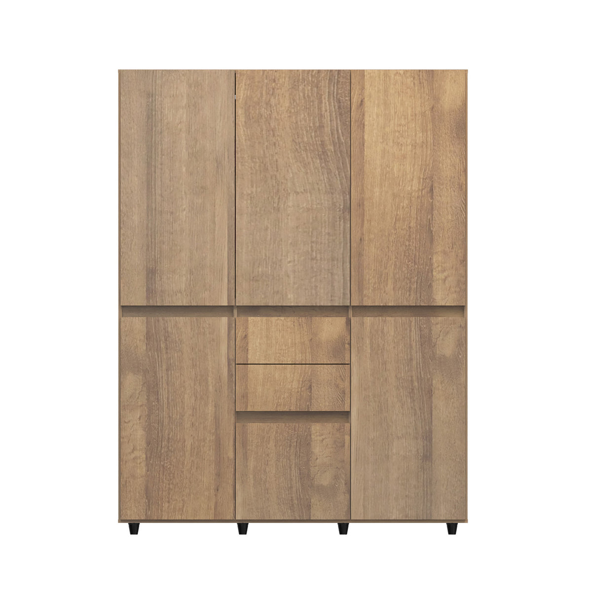Armario amaretto 150x200 cm en MDF con 6 puertas y 2 cajones