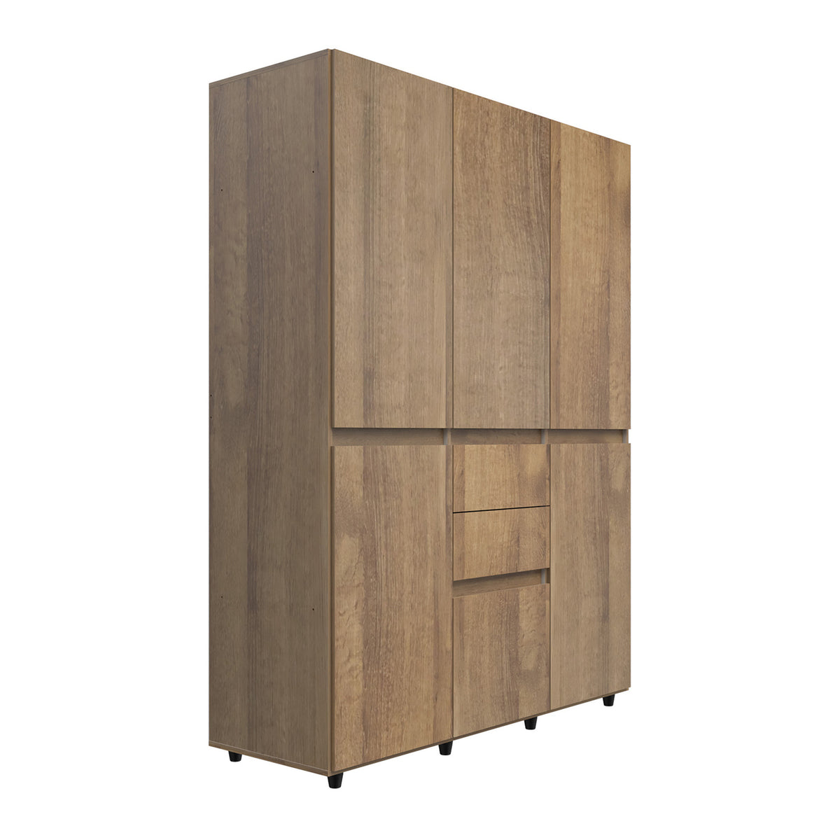 Armario amaretto 150x200 cm en MDF con 6 puertas y 2 cajones