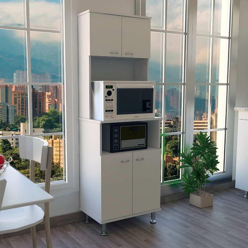 Kitchen Blanco - puertas abiertas