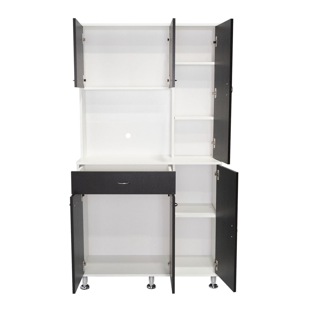 Alacena Della Blanco 90x169cm con Un Entrepaño y con Seis Puertas - Muebles Organizadores | Bylmo