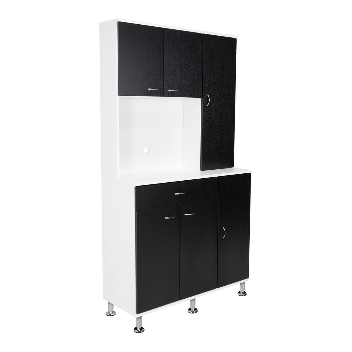 Alacena Della Blanco 90x169cm con Un Entrepaño y con Seis Puertas - Muebles Organizadores | Bylmo