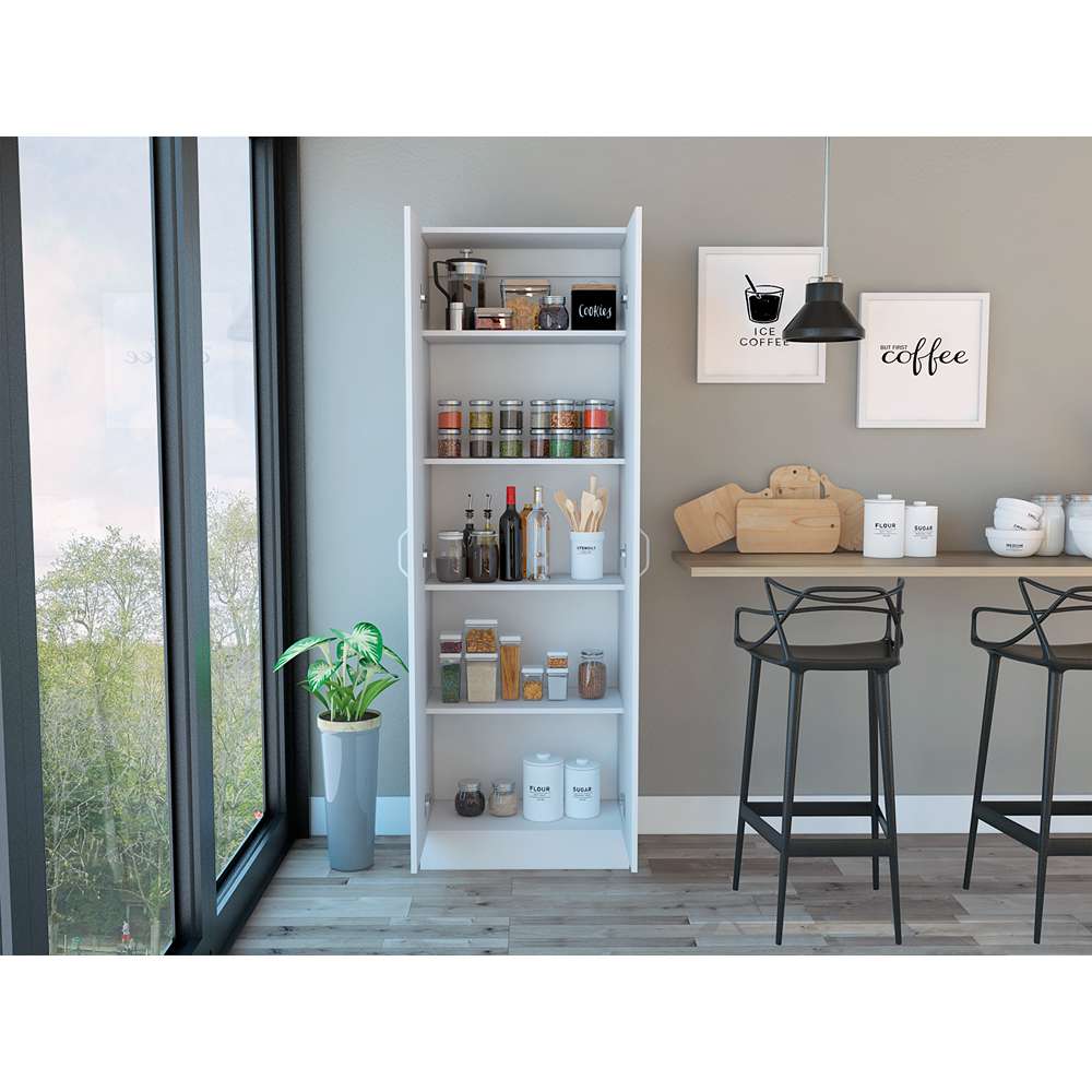 Alacena Multiusos Blanco 60 cm con Dos Puertas - Muebles Organizadores | Bylmo