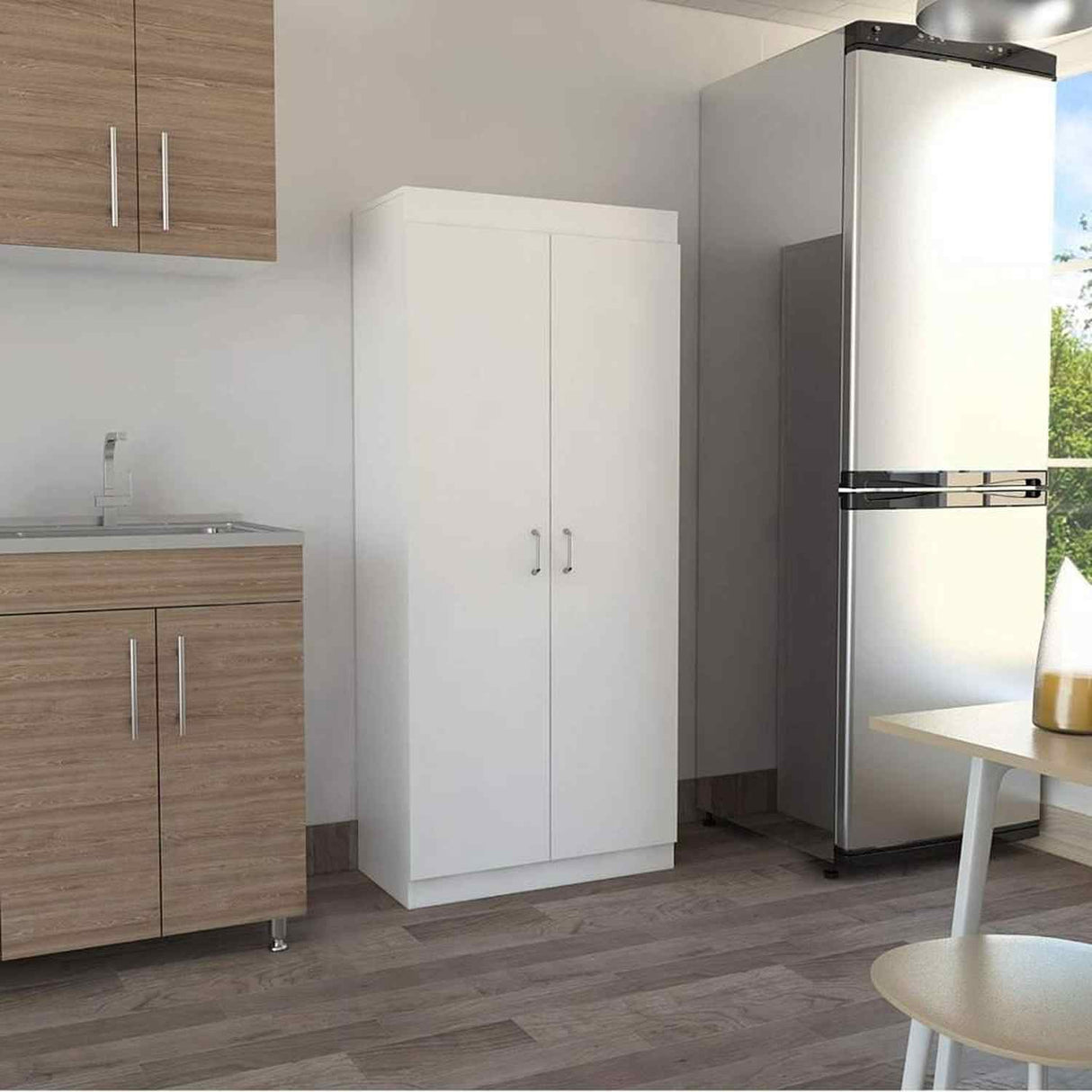 Alacena Varese Plus Blanco 70x160.75cm con Dos Puertas - Muebles Organizadores | Bylmo