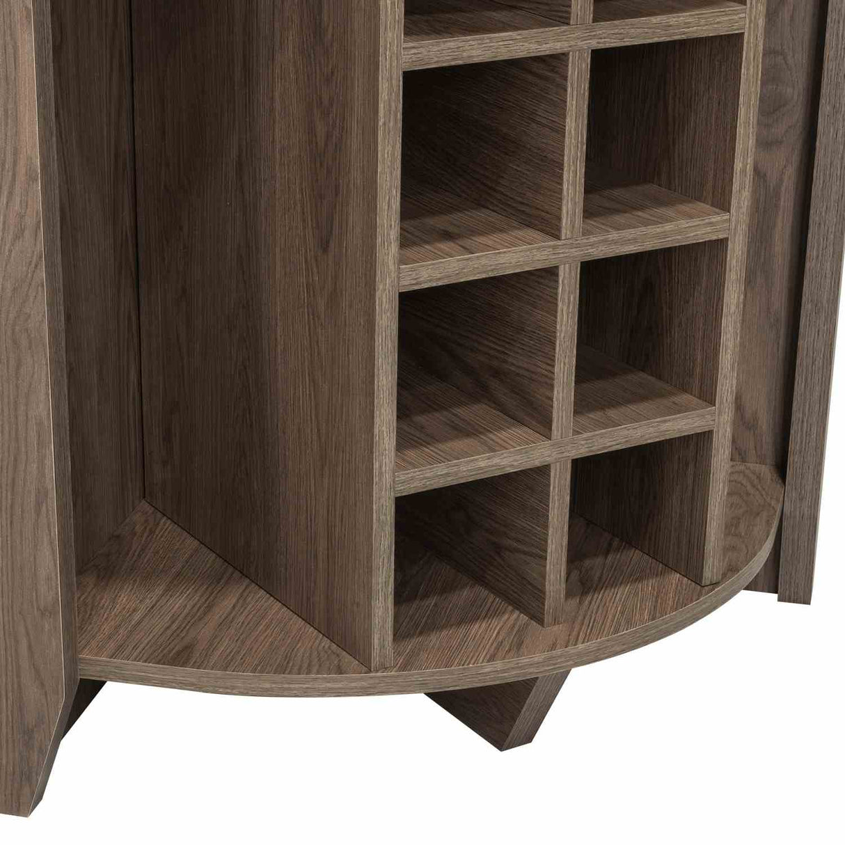 Bar Esquinero Esquinero Essential Coñac 49x181cm sin Cajones y con Diez Portabotellas - Bares | Bylmo