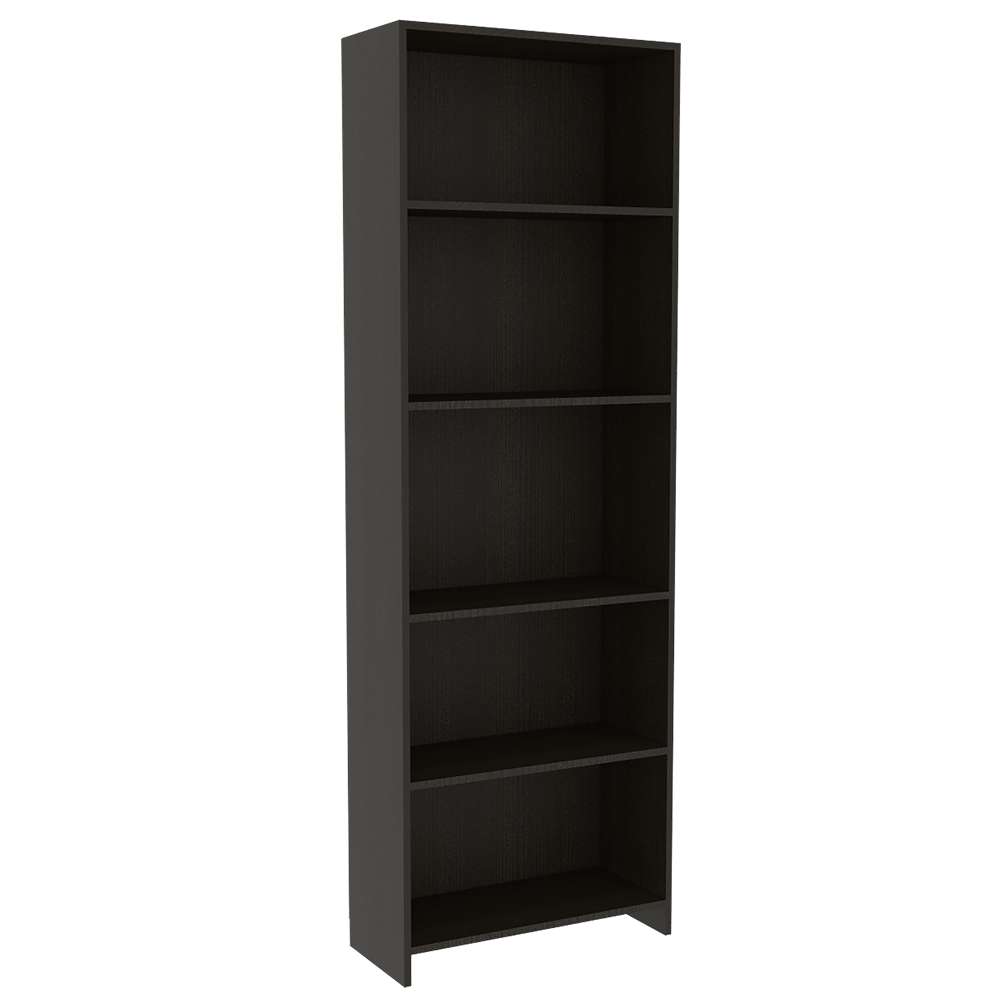 Biblioteca Lisa Wengue 62x180cm con Cinco Compartimientos
